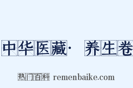 中华医藏·养生卷是什么意思的图片